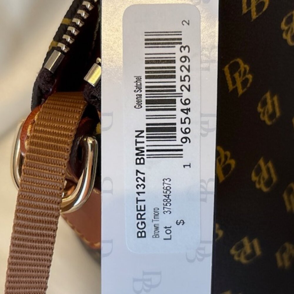 Dooney & Bourke Brown and Tan Satchel, New - Picture 12 of 12